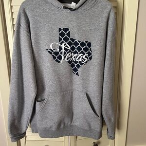 Womens Gray Sweatshirt with Texas Design